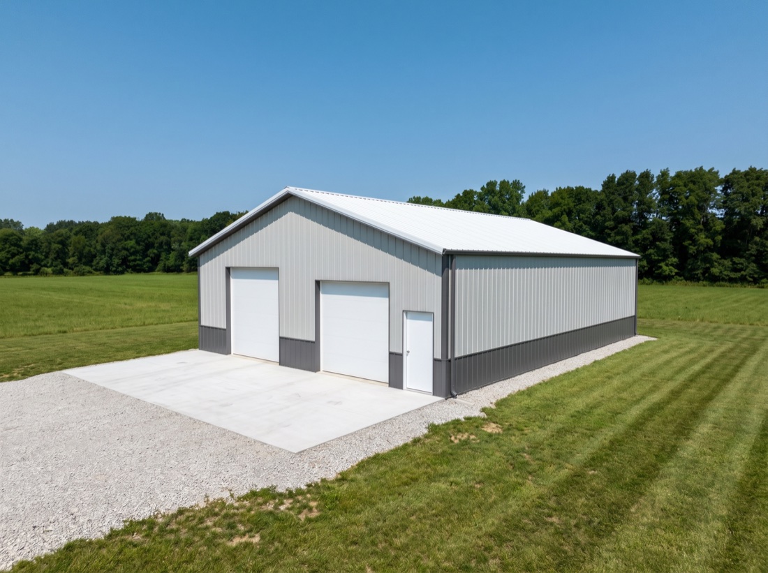 Finished metal building